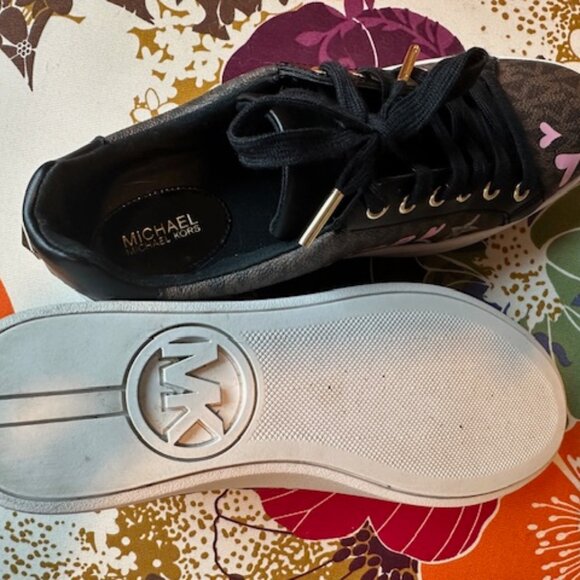 MICHAEL Michael Kors Poppy Lace Up Painted NYC Trainers Sneakers Women’s Sz 6.5 - Picture 5 of 5